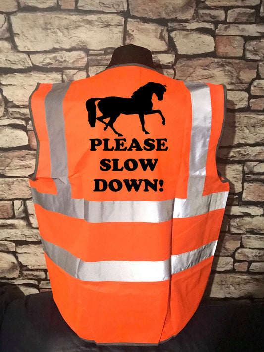 Please slow down - horse riding vest