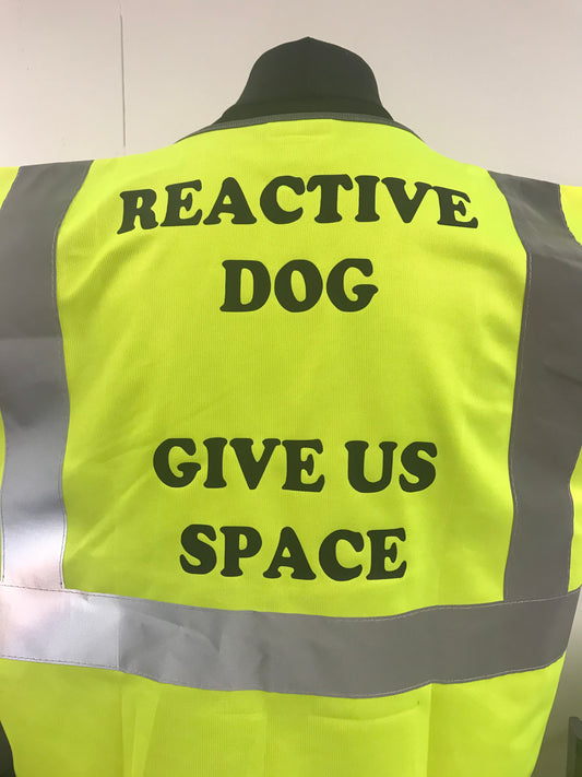 Reactive dog give us space High Visibility Vest