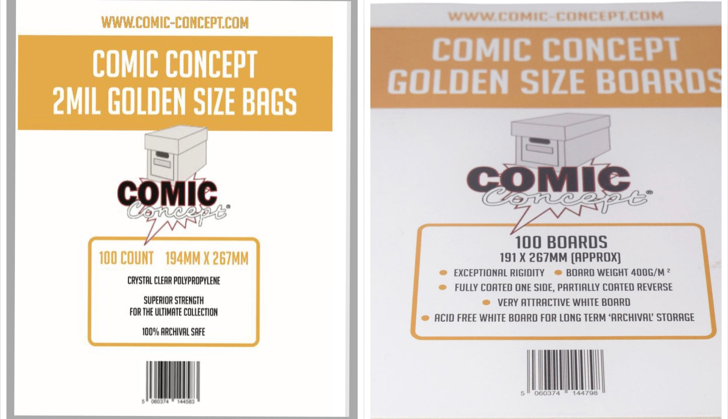 100 Golden Age comic book bags and boards